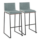 Mason Mara - Contemporary, Fixed Height Barstool (Set of 2) - Furniture Home Direct