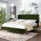 Stockholm - Modern Wavy Headboard Platform Bed - Furniture Home Direct