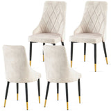 Dining Chairs Living Room Chair Modern Kitchen Armless Side Chair With Metal Legs - Furniture Home Direct