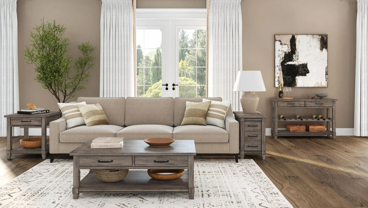 End Table With Storage Drawer Usn - Gray - Furniture Home Direct