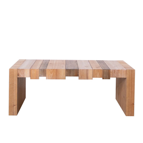 Coffee Table Rustic Slat Design Engineered Wood Multicolor - Furniture Home Direct