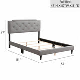 Button Tufted Bed Charming For Cozy Spaces - Furniture Home Direct