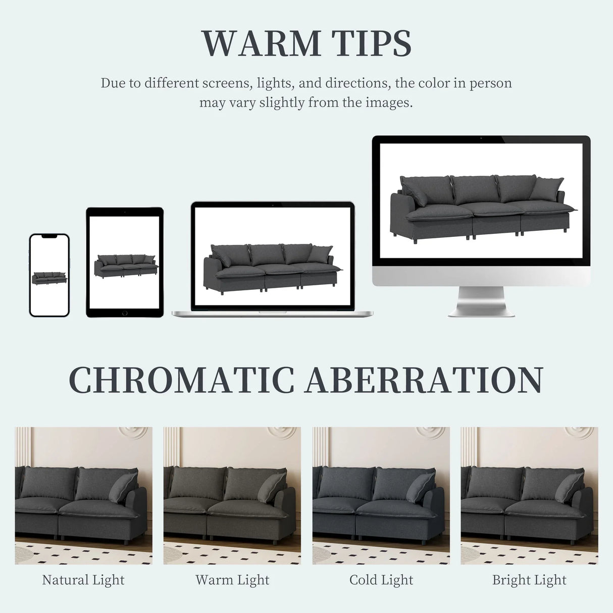 3 Seat Sofa Module For Modular Sectional Wide Seat Cloud Couch With Throw Pillows Upholstered - Furniture Home Direct