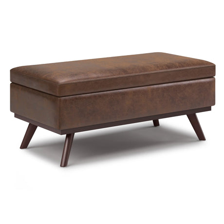 Owen - Lift Top Large Coffee Table Storage Ottoman, Mid Century Style - Furniture Home Direct