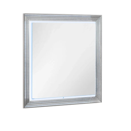 Moon - Marble Mirror With LED - White - Furniture Home Direct