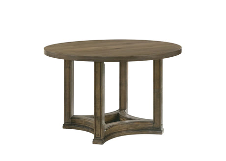 Parfield - Weathered Round Dining Table - Oak - Furniture Home Direct