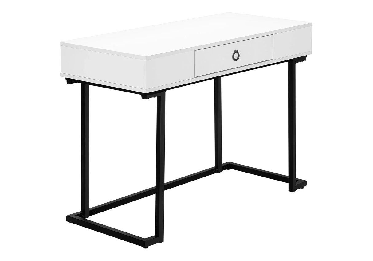 Computer Desk For Home Office, Glossy, Storage Drawer - Furniture Home Direct