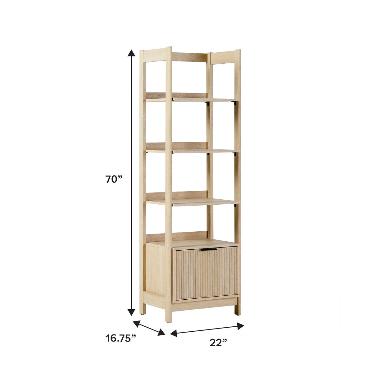 Transitional Narrow Bookshelf With Drawer On Bottom - Furniture Home Direct