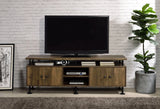 Ensata II - TV Stand - Rustic Oak / Black - Furniture Home Direct