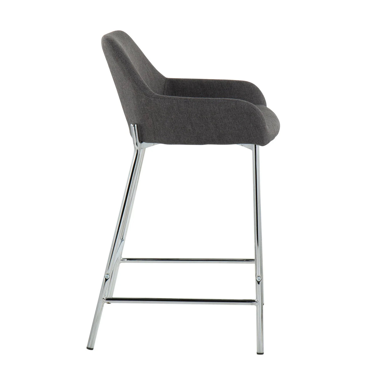 Daniella - Contemporary Fixed Height Counter Stool With Metal Legs (Set of 2) - Furniture Home Direct