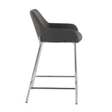 Daniella - Contemporary Fixed Height Counter Stool With Metal Legs (Set of 2) - Furniture Home Direct