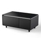 Modern Smart Coffee Table With Built-In Fridge - Bluetooth Speaker, Wireless Charging, Touch Control Panel, USB Interface, Outlet Protection, Atmosphere Light - Furniture Home Direct