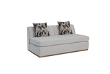 Channel - Armless Loveseat - Off White - Furniture Home Direct