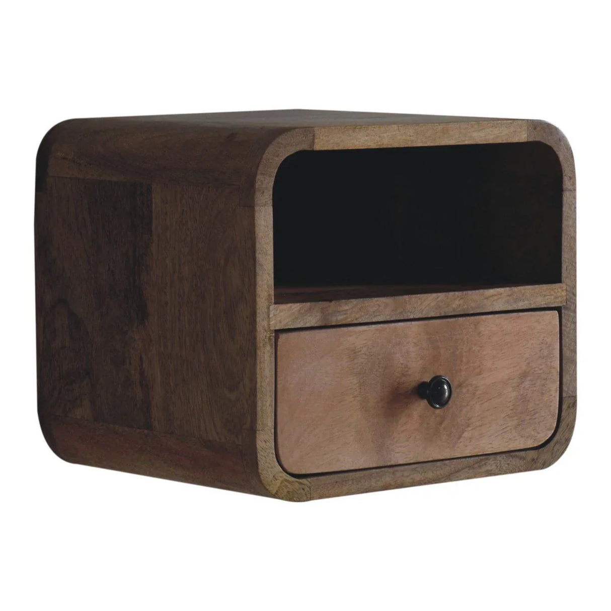 Curved Upper Slot Floating Nightstand - Furniture Home Direct