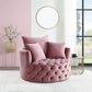 Zunyas - Velvet Accent Chair With Swivel - Furniture Home Direct