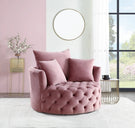 Zunyas - Velvet Accent Chair With Swivel - Furniture Home Direct