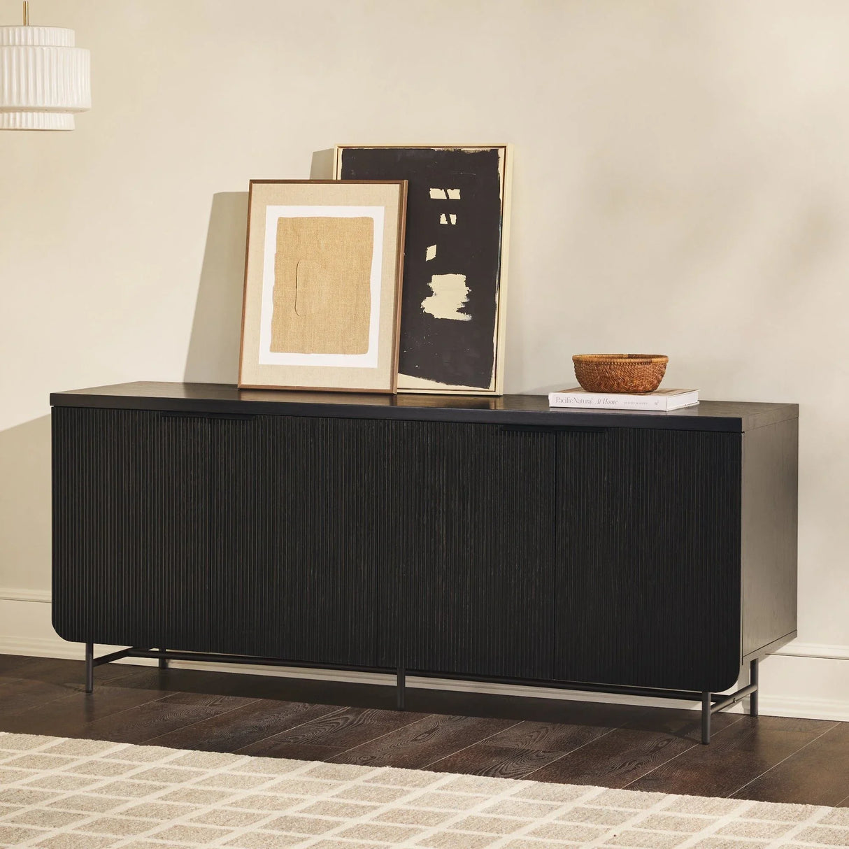Modern Fluted Door Minimalist Storage Sideboard - Furniture Home Direct