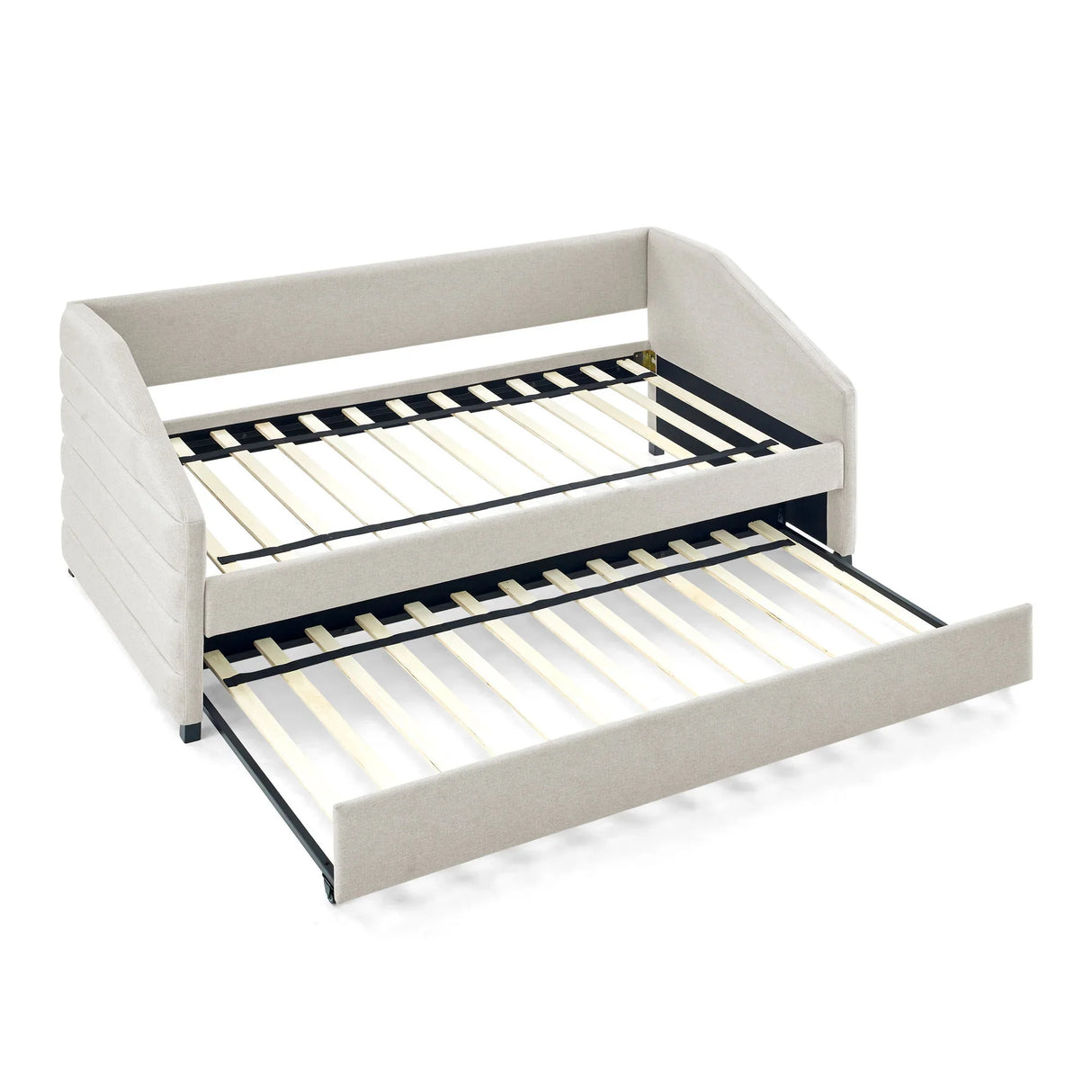 Elegant Daybed With Trundle Upholstered Tufted Sofa Bed - Furniture Home Direct