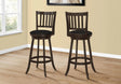 Swivel Stool Bar Height, Transitional Stylish Design (Set of 2) - Furniture Home Direct
