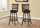 Swivel Stool Bar Height, Transitional Stylish Design (Set of 2) - Furniture Home Direct