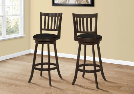 Swivel Stool Bar Height, Transitional Stylish Design (Set of 2) - Furniture Home Direct