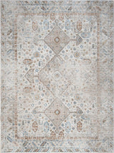 Noble - 5'3" X 7'3" Polyester Area Rug - Ivory - Furniture Home Direct