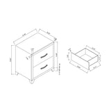 Carlos - Nightstand - Black - Furniture Home Direct