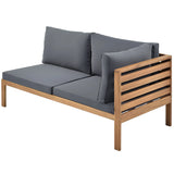 Outdoor Sectional With Coffee Table - Gray - Furniture Home Direct