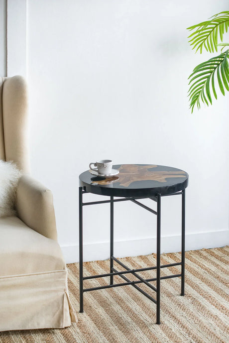 Side Table - Black / Brown - Furniture Home Direct