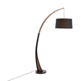 Noah - Mid-Century Modern Floor Lamp - Walnut - Furniture Home Direct