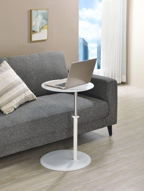 Orbit - 15.5" End Table With Height Adjustable Marble Textured Top - Furniture Home Direct