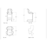 Charlotte - 4 Piece Bar Stool Set With Bucket Seats - Furniture Home Direct
