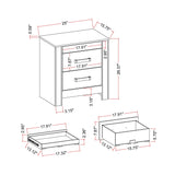 Lorenzo - Nightstand With Hidden Compartment And Handles - Silver - Furniture Home Direct