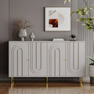 Modern Lacquered 4 Door Cabinet Sideboard Buffet Server Cabinet Storage Cabinet, For Living Room, Entryway, Hallway, Office, Kitchen And Dining Room - Furniture Home Direct