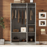 3 Door Shutter Wardrobe With Shelves - Furniture Home Direct