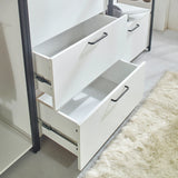 Walk-In Closet System With Metal Frame And Storage White - Furniture Home Direct