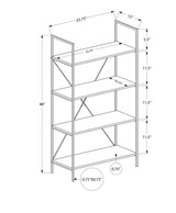 Bookshelf, Bookcase, 4 Tier, Office, Bedroom, Contemporary, Modern - Furniture Home Direct