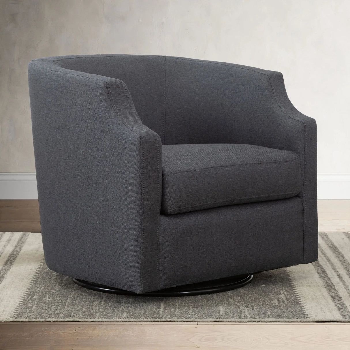 Isabelle - Swivel Glider Barrel Chair - Furniture Home Direct