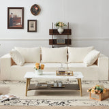 Coffee Table Rectangular Center Table For Living Room Open Space Side Table With Metal Frame - Golden / White - Furniture Home Direct