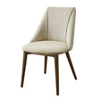 Willene - Polished Microfiber Side Chair (Set of 2) - Beige - Furniture Home Direct