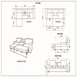 Territory - Pull Out Sofa Bed With Design - Dark Gray - Furniture Home Direct
