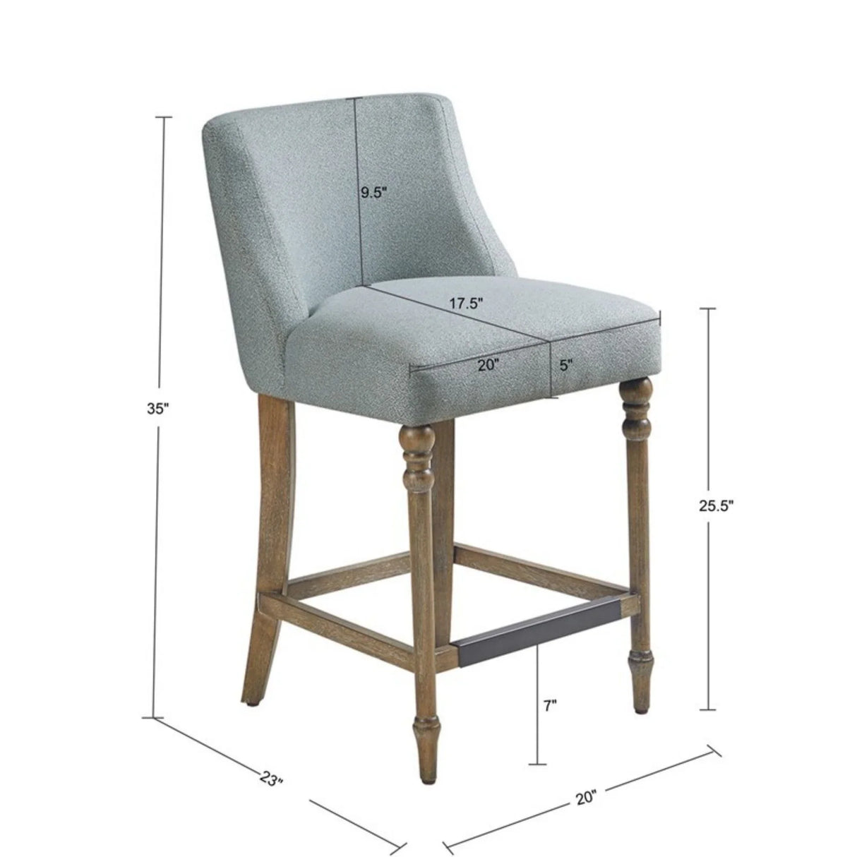 Delaney - Counter Stool - Blue - Furniture Home Direct