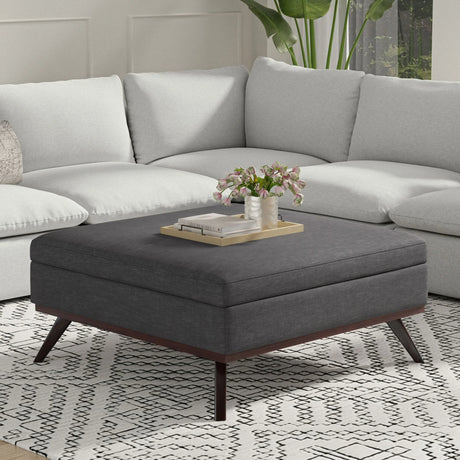 Owen - Multifunctional Square Coffee Table Storage Ottoman - Furniture Home Direct