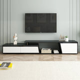 Minimalist Rectangle Extendable TV Cabinet With 2 Drawers And 1 Cabinet - Furniture Home Direct