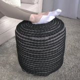River - Handcrafted Cylindrical Pouf Water Resistant Fabric - Furniture Home Direct