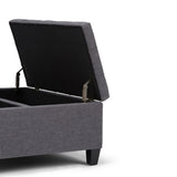 Harrison - Upholstered Coffee Table Storage Ottoman - Furniture Home Direct