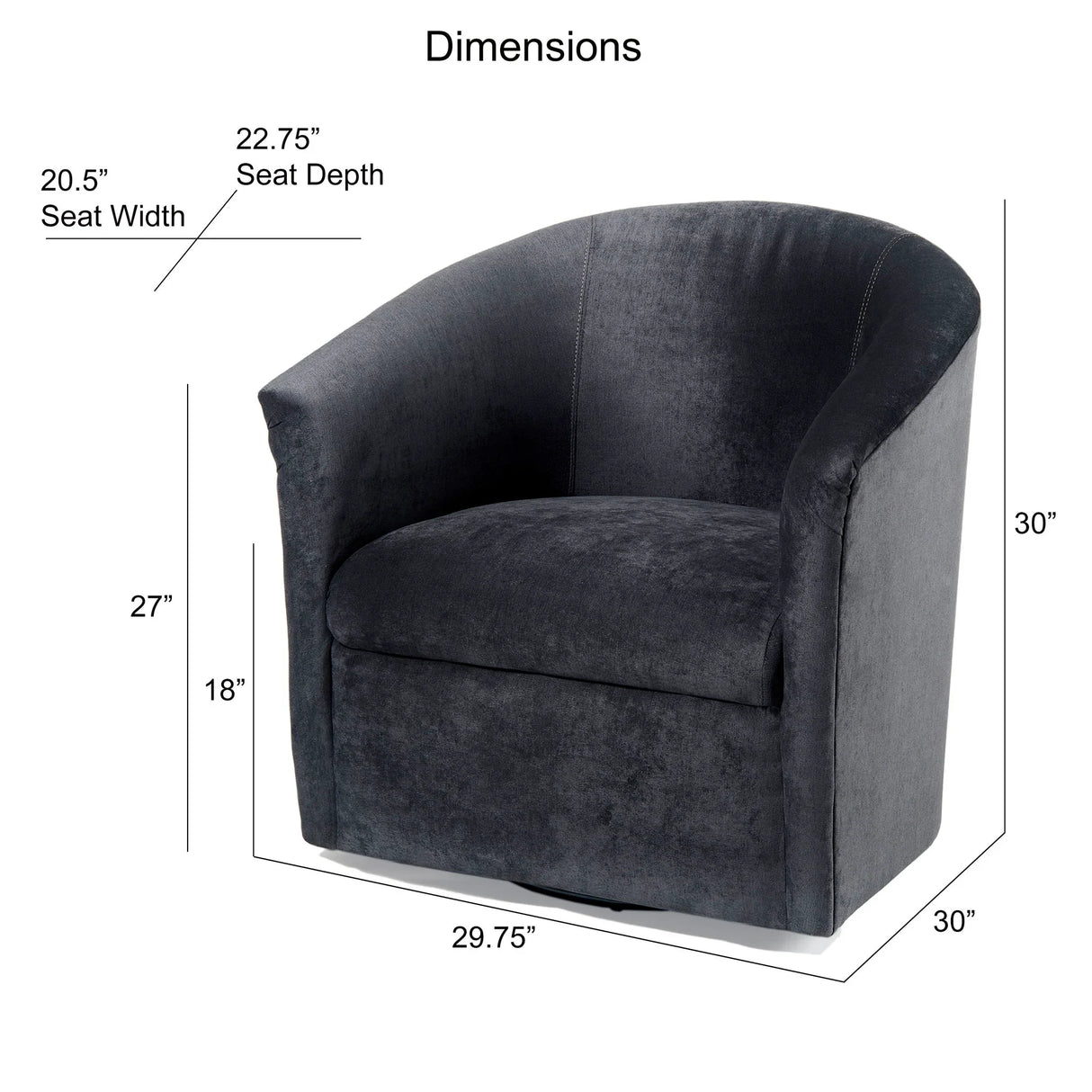 Eden - Swivel Chair With Microfiber Upholstery And Hardwood Frame - Furniture Home Direct