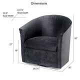 Eden - Swivel Chair With Microfiber Upholstery And Hardwood Frame - Furniture Home Direct