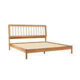 King Spindle Bed Mid Century Modern - Caramel - Furniture Home Direct