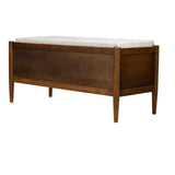 Accent Bench With Storage, Upholstered Cushion - Walnut Brown - Furniture Home Direct